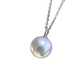 Collier pendentif en perles d'eau douce Edison rondes Wenchi 11-12 mm, polyvalent, luxueux, boucle Guazi en or 18 carats, accessoire DIY - Product Image 5