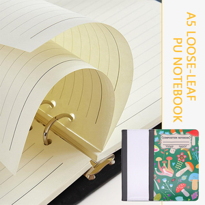 Tùy chỉnh cá nhân <span class=keywords><strong>PU</strong></span> da máy tính xách tay bìa A5 cho sinh viên Tạp Chí Nhật Ký khuyến mại thăng hoa Chất kết dính rời lá trống - Product Image 4