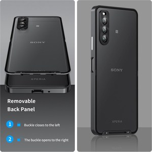 Coque de téléphone en alliage d'aluminium noir, protection d'objectif détachable 2 en 1, coque arrière de téléphone portable en TPU pour <span class=keywords><strong>Sony</strong></span> <span class=keywords><strong>Xperia</strong></span> <span class=keywords><strong>10</strong></span> <span class=keywords><strong>IV</strong></span> <span class=keywords><strong>5G</strong></span> - Product Image 5