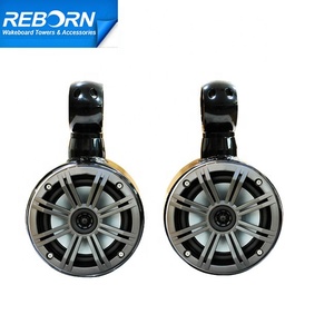 Reborn防水Rotatable <span class=keywords><strong>Boat</strong></span> <span class=keywords><strong>Wakeboard</strong></span> Tower SpeakerでPolishedペア6 1/2in - Product Image 4