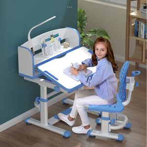 Mesa de estudio y escritorio ergonómica para niños, gran oferta, mesa de estudio y silla con estantería - Product Image 2