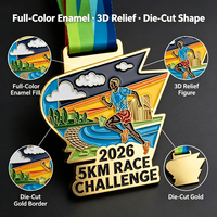 Médaille en alliage de zinc durable avec texte gravé en relief 3D et nom d'événement personnalisé pour la course amusante Infinity Marathon Kids