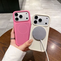 Coque de téléphone magnétique en silicone liquide de haute qualité pour iPhone 17 16 15 14 13 Pro Max, protection antichoc