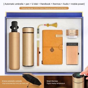 Coffret Cadeau d'Entreprise Écologique de Luxe avec Thermos LED et Carnet d'Affaires Imprimé en Letterpress, Logo Personnalisé - Product Image 5
