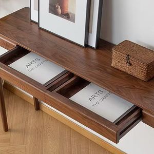 Consolle in <span class=keywords><strong>Legno</strong></span> Massello Stile Nordico Moderno Minimalista, Tavolo Laterale di Lusso per Ingresso e Soggiorno con Funzionalità a Parete - Product Image 2