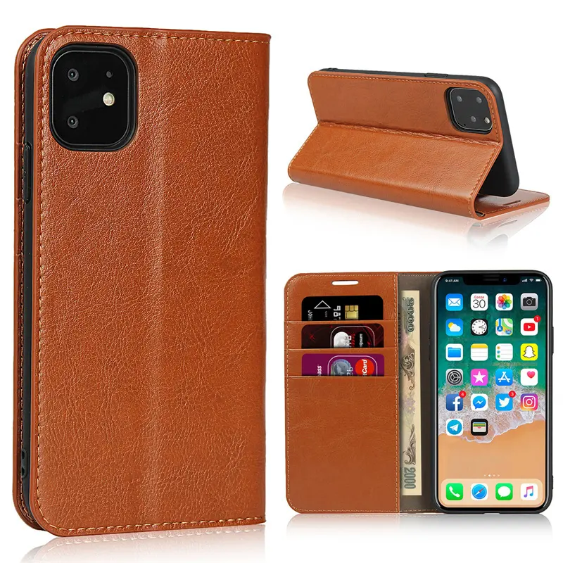 Hakiki deri telefon iPhone için kılıf 15 Pro Max lüks cüzdan iPhone için kılıf XS Max cep telefonu mobil Flip Case