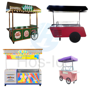 Chariot à glace italienne mobile à pousser à la main avec congélateur de présentation, chariot de vente de gelato, chariot à glace à <span class=keywords><strong>3</strong></span> <span class=keywords><strong>roues</strong></span>, <span class=keywords><strong>scooter</strong></span> - Product Image 5