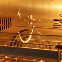 Four à rôtir électrique 50L pour patates douces et ailes de poulet, avec rotation automatique, design vertical en acier inoxydable