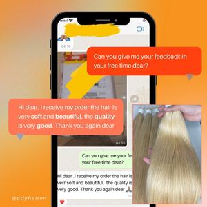 Wholesale CDYHAIRVN Factory Direct Tape In Human Hair Extensions Raw Cuticle Aligned Natural Straight Double Drawn - Product Image 4