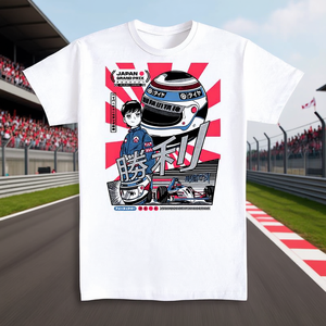 T-shirt Promozionale Unisex Bianca del Gran Premio del Giappone - Product Image 3