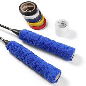 Agarre de raqueta de bádminton antideslizante negro, correas de agarre de tenis adhesivas de 10m, envoltura de sellado de pegamento manual para asas - Product Image 5