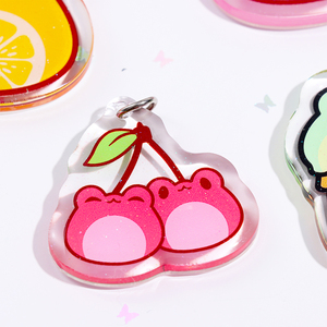 Vigreat chất lượng tốt nhất nhựa in quyến rũ điện thoại với long lanh Epoxy Anime trong suốt tùy chỉnh Keychain Acrylic - Product Image 4