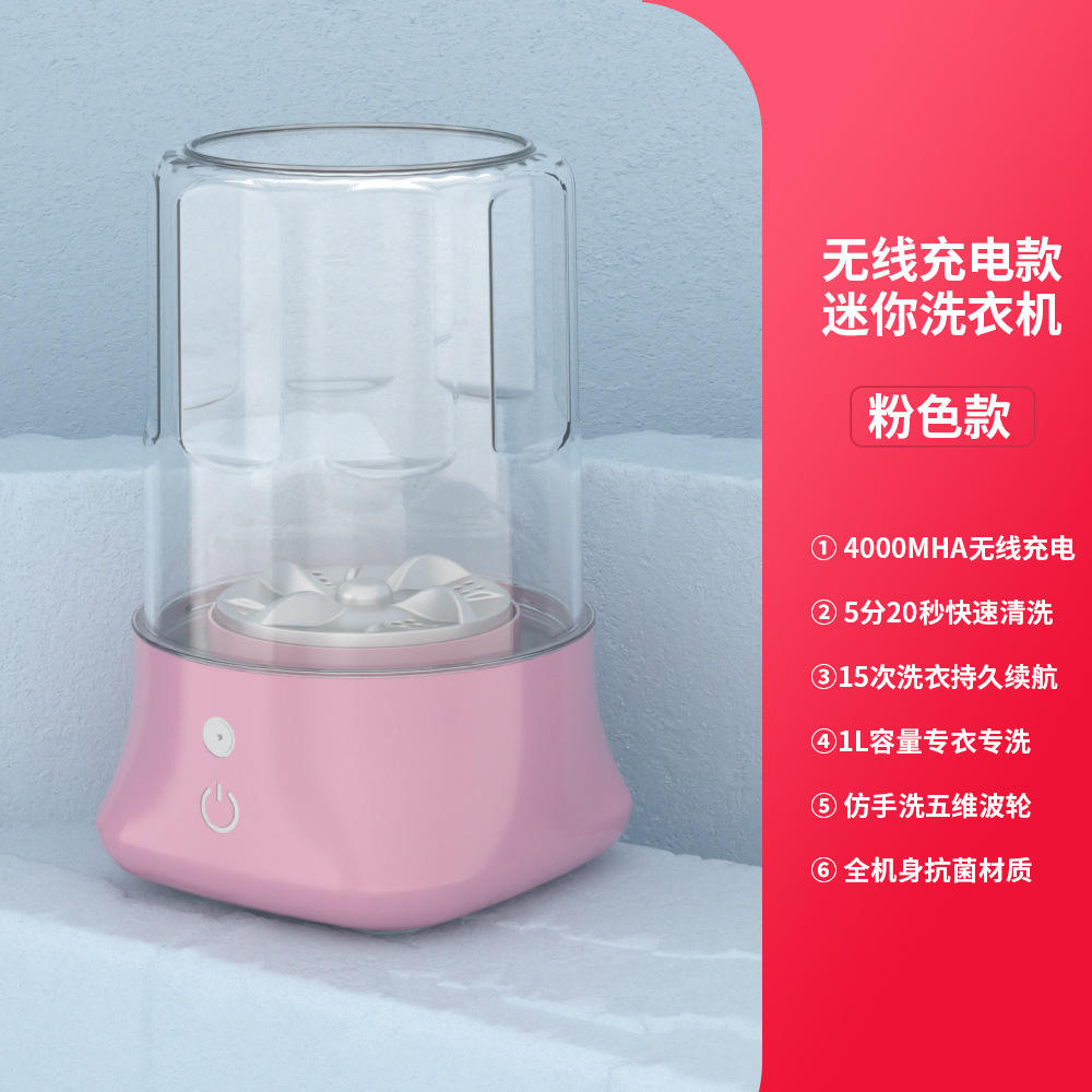 [Ice Berry Pink] Cámara de limpieza transparente con carga magnética