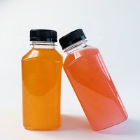 Bouteille jetable en plastique Transparent, contenant emplacement pour jus de boisson, de 200ml, 250ml, 350ml, 400ml, 500ml