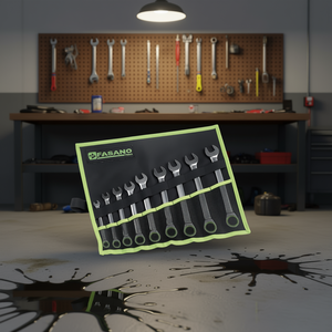 Fasano Tools Combination Wrench <b>Set</b> 8 <b>Pc</b> Metric Steel Auto Repair Tool Kit - Product Image 3