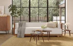 Juego de sofás modernos de lujo para sala de estar, de madera maciza de sheesham, elegantes, cómodos, duraderos y perfectos para un hogar contemporáneo. - Product Image 4