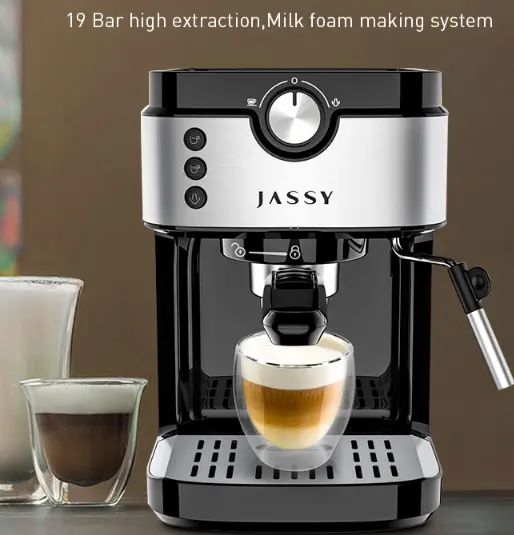 19 Bar Italienischen Typ Espresso caffee Maschine Maker mit Milchaufschaumer Zauberstab fur Espresso, Cappuccino, latte und Mok