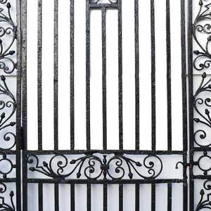 Puerta de Hierro Forjado <span class=keywords><strong>Prima</strong></span> con Diseño de Hojas y Enredaderas y Vidrio Templado Transparente para una Entrada Elegante al Hogar - Product Image 3