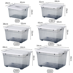 2024 recién llegados Big Heavy Duty Durable <span class=keywords><strong>ropa</strong></span> transparente grande caja de almacenamiento de plástico contenedores con tapas para almacenamiento de <span class=keywords><strong>ropa</strong></span> - Product Image 4