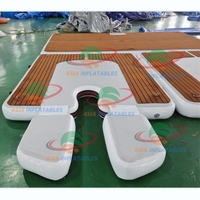 Yacht gonflable bateau à moteur Jet Ski plate-forme flottante Portable eau nager île lac tapis