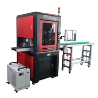 Machine de marquage laser UV avec positionnement visuel CCD et convoyeur pour plastique
