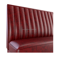 Banquette de restaurant moderne en vinyle à 12 canaux avec panneau de style bois pour hôtels et gymnases