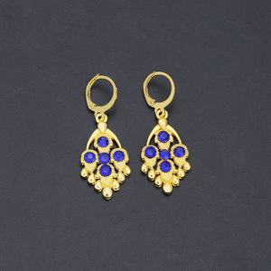 Pendientes Jxx de Alta Calidad con Circonitas Cúbicas Multicolores, Último Modelo en Chapado en Oro de 24k, Venta al por Mayor en Dubái - Product Image 2