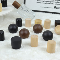 Bouchons intelligents personnalisés en bois pour flacons de parfum, couvercles en bambou pour bougies, diffuseurs d'aromathérapie, couvercles en bois pour flacons compte-gouttes, anti-déversement, sur mesure