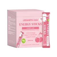 Mélange de boisson énergisante naturelle en poudre de caféine 200 mg avec vitamines B12 et thé vert, certifié Halal, sans sucre pour adultes