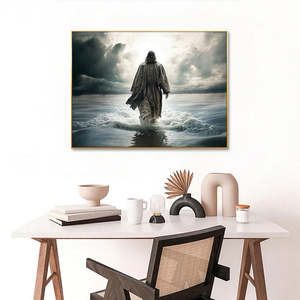 Peinture chrétienne moderne <span class=keywords><strong>de</strong></span> luxe, Jésus, œuvre d'art religieuse, peinture décorative en porcelaine <span class=keywords><strong>de</strong></span> cristal pour la décoration du salon - Product Image 4