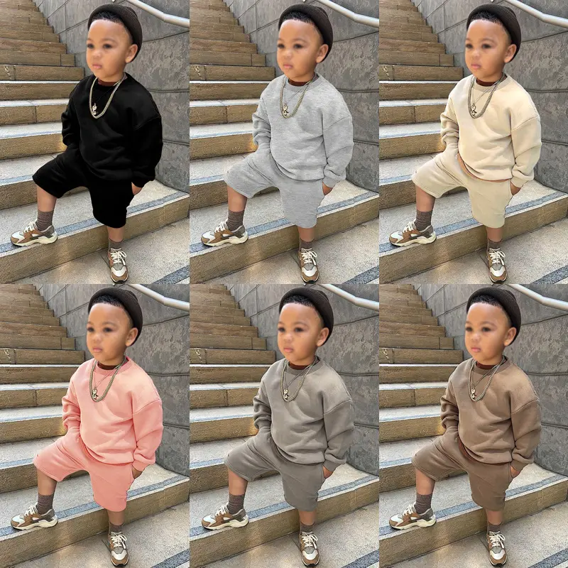 Toddlers Boy Clothes Outfits Spring kids sweatsuit sets Sports Pants Shorts kids girls summer clothing set