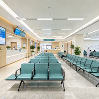 Fauteuil d'attente en cuir PU, design moderne pour aéroport, centre commercial ou salle d'attente, idéal pour les projets hospitaliers ou aéroportuaires (EAU, Arabie Saoudite)