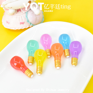 Bombilla 3D de Resina Ecológica con Efecto Luminoso Transparente de Colores, Ideal para Accesorios de Bricolaje y Miniaturas - Product Image 4