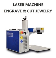 Petite machine de gravure laser sur bagues 50W 60W, découpeur laser pour bijoux en or avec fixation rotative