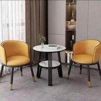 Chaise de négociation en cuir avec cadre en bois, style minimaliste et luxueux, pour bureaux commerciaux, réceptions et salles d'attente