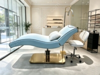 Nouveau Lit de Beauté Moderne Blanc en Forme de S, Table de Massage Électrique pour Tatouage, Lit de Traitement Facial Incurvé et Réglable pour Salon et Spa