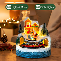Ornements de Noël en résine, maison de Père Noël et bonhomme de neige en pain d'épices, micro-paysages pour la décoration intérieure