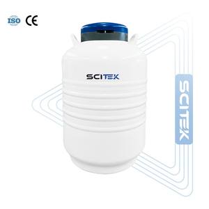 Réservoir d'azote liquide de laboratoire SCITEK 10-50L, structure en aluminium durable, durée de conservation statique de 130 jours, garantie de 3 ans, bouchon intelligent - Product Image 2