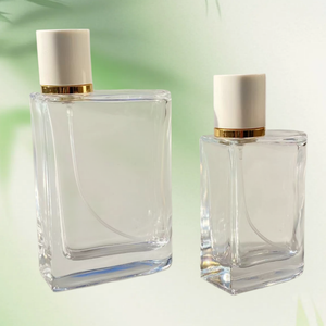 30ml 50ml 100ml Unique square Transparent Perfume Bottle with <strong>Diffuser</strong> <strong>Refillable</strong> Glass Bottles with Fine Mist Sprayer Packaging - Product Image 2