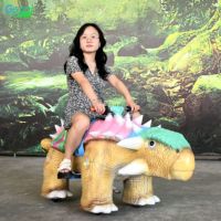 Trottinette Dinosaure à Monnayeur, Étanche et Anti-UV, Personnalisable, pour Enfants, Idéale pour Zones Touristiques et Grands Parcs d'Attractions