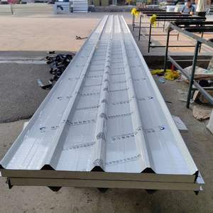 फायरप्रूफ इंसुलेटेड छत धातु शीट पॉलीयूरेथेन फोम एल्यूमीनियम उच्च घनत्व सैंडविच छत पैनल आपूर्तिकर्ता - Product Image 3