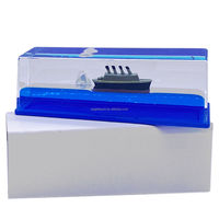 Bouteille flottante liquide pour bateau de croisière, décoration de bureau, ornements, décoration anti-stress, papier lesté à vagues liquides