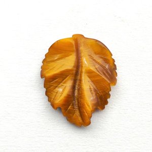 Tigereye-Hoja tradicional amarilla de 12x10mm, artículo promocional OEM hecho a mano - Product Image 1