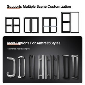 Puertas Comerciales OUNA para Tiendas, Resistentes <span class=keywords><strong>al</strong></span> Viento, con Marco de Aleación de Aluminio y Vidrio, Diseño Francés, para <span class=keywords><strong>Supermercados</strong></span> y Uso en Exteriores - Product Image 2