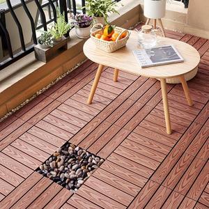 Durable Anti-Slip Waterproof WPC <b>Interlocking</b> Decking <b>Tiles</b> Outdoor Wood Plastic Composite Woodgrain <b>Tile</b> - Product Image 6