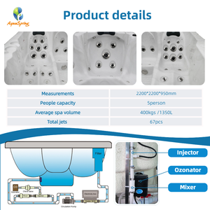 Idro massaggio vasca idromassaggio <span class=keywords><strong>jacuzzi</strong></span> all'aperto Spa di lusso 5 persone Design moderno idromassaggio esterno vasche Spa Wtih 67 getti - Product Image 3