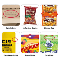 Automatische verpakkingsmachine voor zakjes met snacks, dubbelkopige elektronische weegschaal, zakjesafsluitmachine