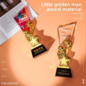 Trophée en verre de cristal sur mesure UV Eco-Friendly Creative Annual Meeting Competition Award Commémorative Children's Emcee Speech - Product Image 2