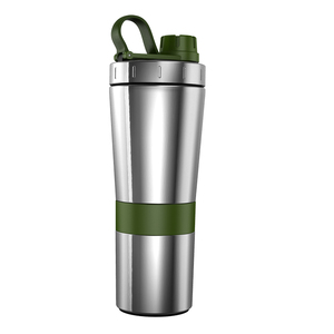 600ml Customizable Single Wall 3 Layer Stainless Steel <strong>Shake</strong> Bottle with Visible Water Level Window for Gym - Product Image 2