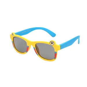 Venta caliente forma de dibujos animados de alta calidad gel de sílice niños gafas de sol